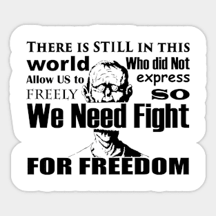 Fight for Freedom Sticker